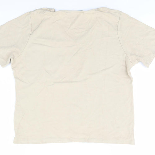 AMARANTO Womens Green  Viscose Basic T-Shirt Size 16 V-Neck