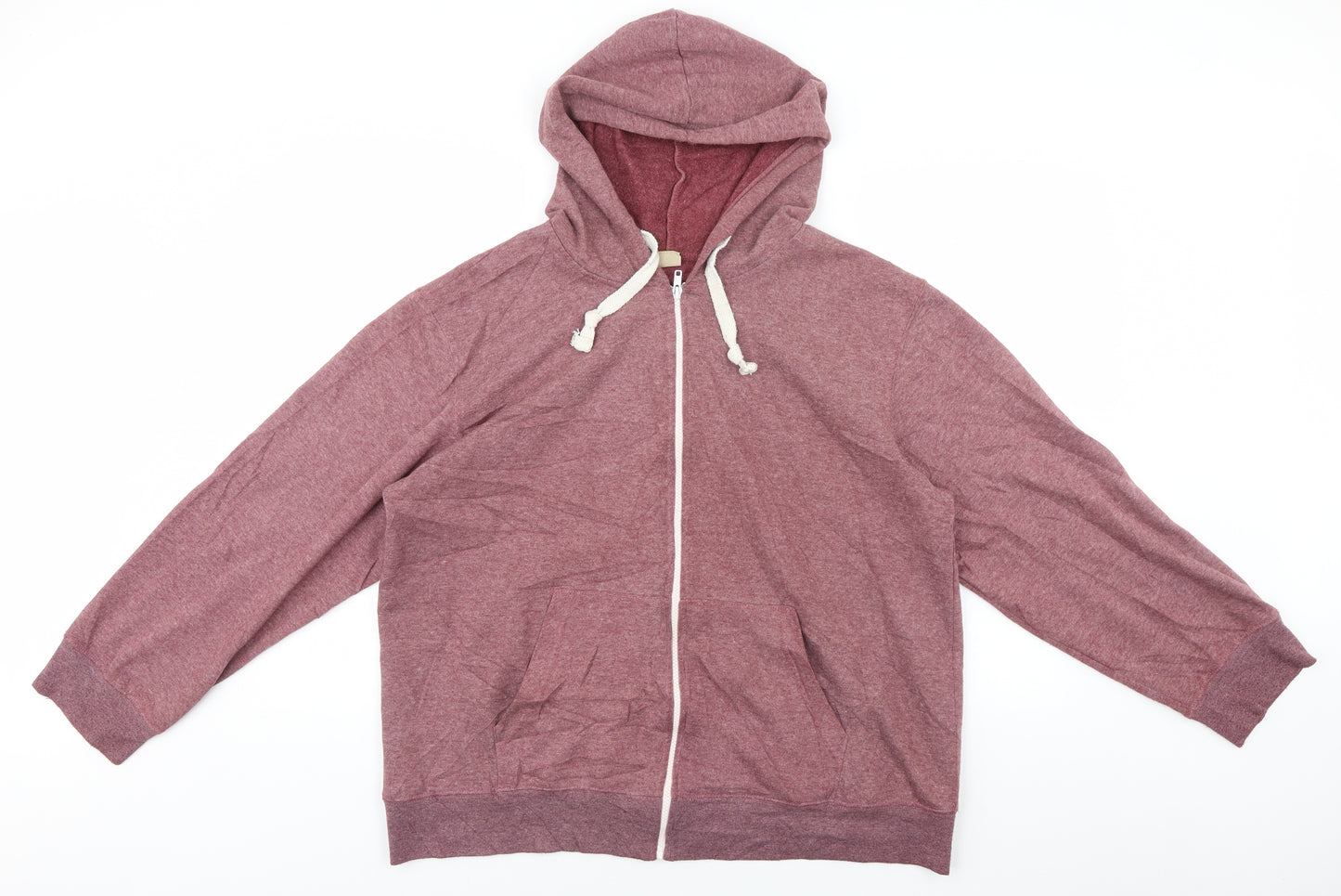 Oak Valley Mens Grey  Polyester Full Zip Hoodie Size XL