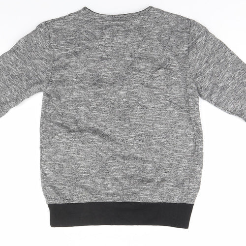 Primark Mens Silver Round Neck  Polyester Pullover Jumper Size S