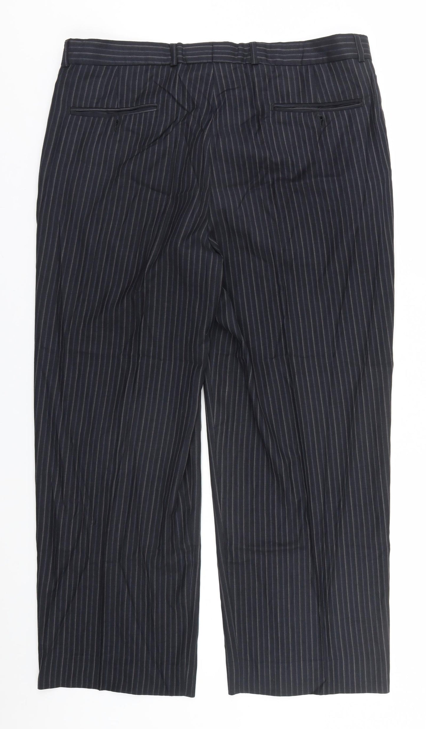 Zacarello Womens Grey Striped  Trousers  Size 22 L28 in Regular
