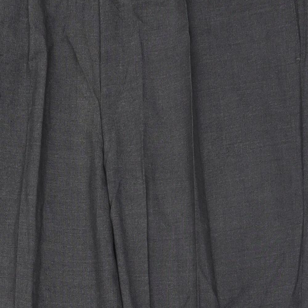 Preworn Mens Grey  Polyester Trousers  Size 36 L28 in Regular