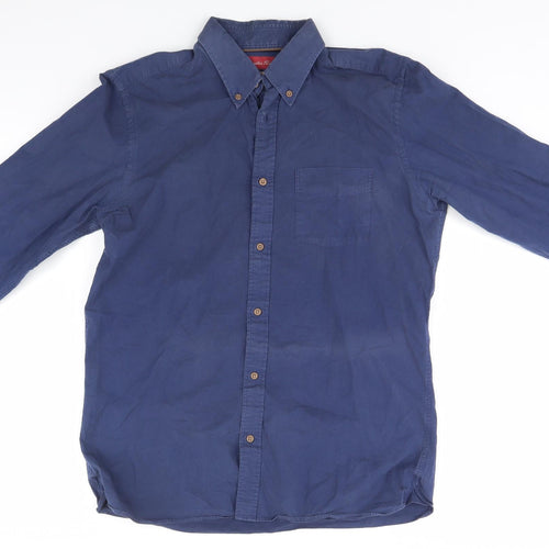 Preworn Mens Blue    Button-Up  Collared