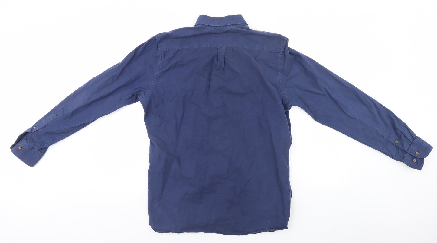 Preworn Mens Blue    Button-Up  Collared