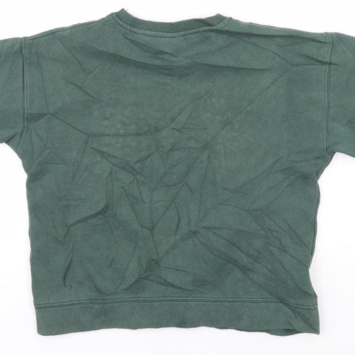 Zara Girls Green Round Neck  Cotton Pullover Jumper Size 11-12 Years