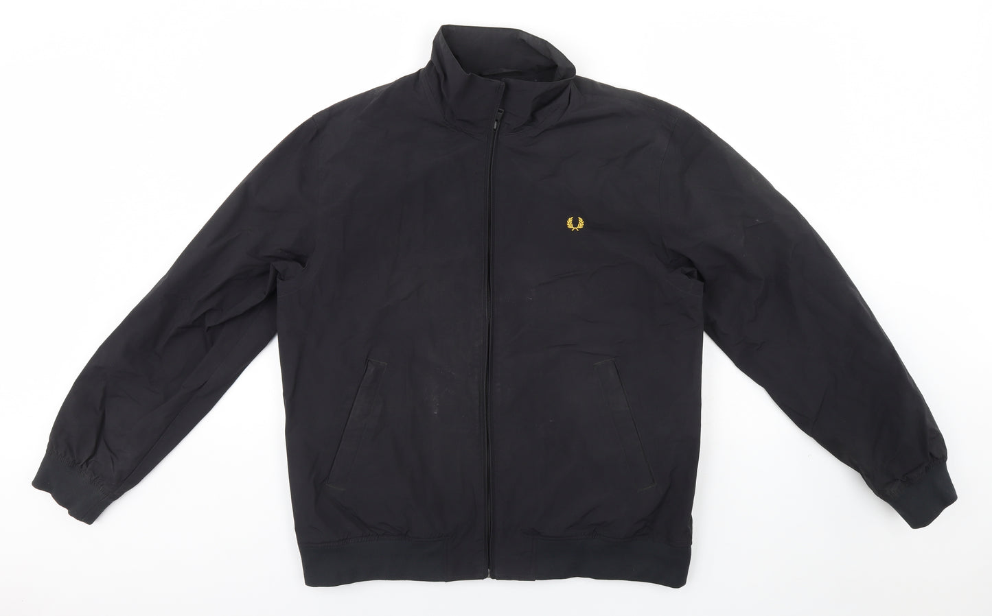 Fred Perry Mens Black   Rain Coat Coat Size L