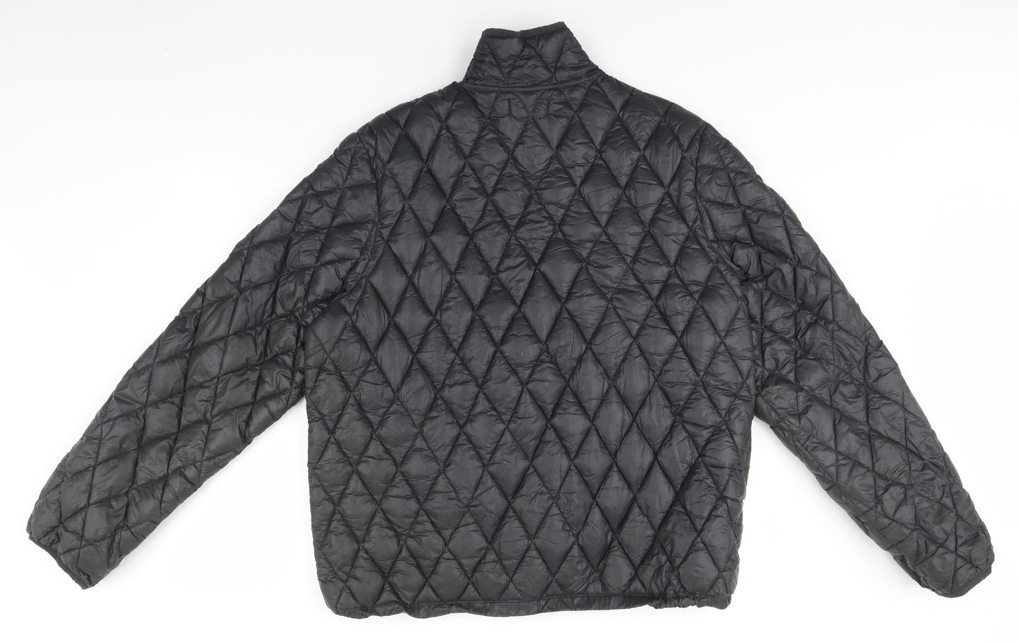 Fred Perry Mens Grey Argyle/Diamond  Puffer Jacket Coat Size XL