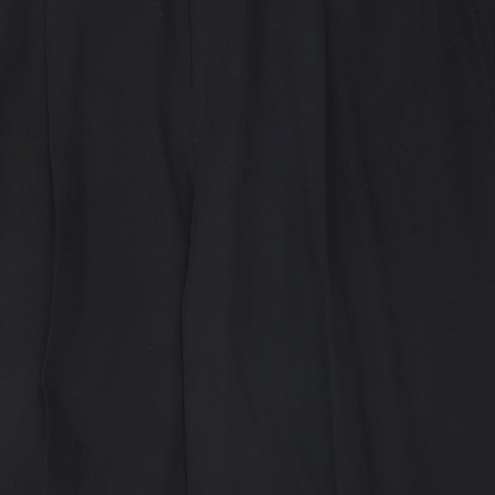 George Mens Black  Polyester Trousers  Size 36 in L26 in Regular