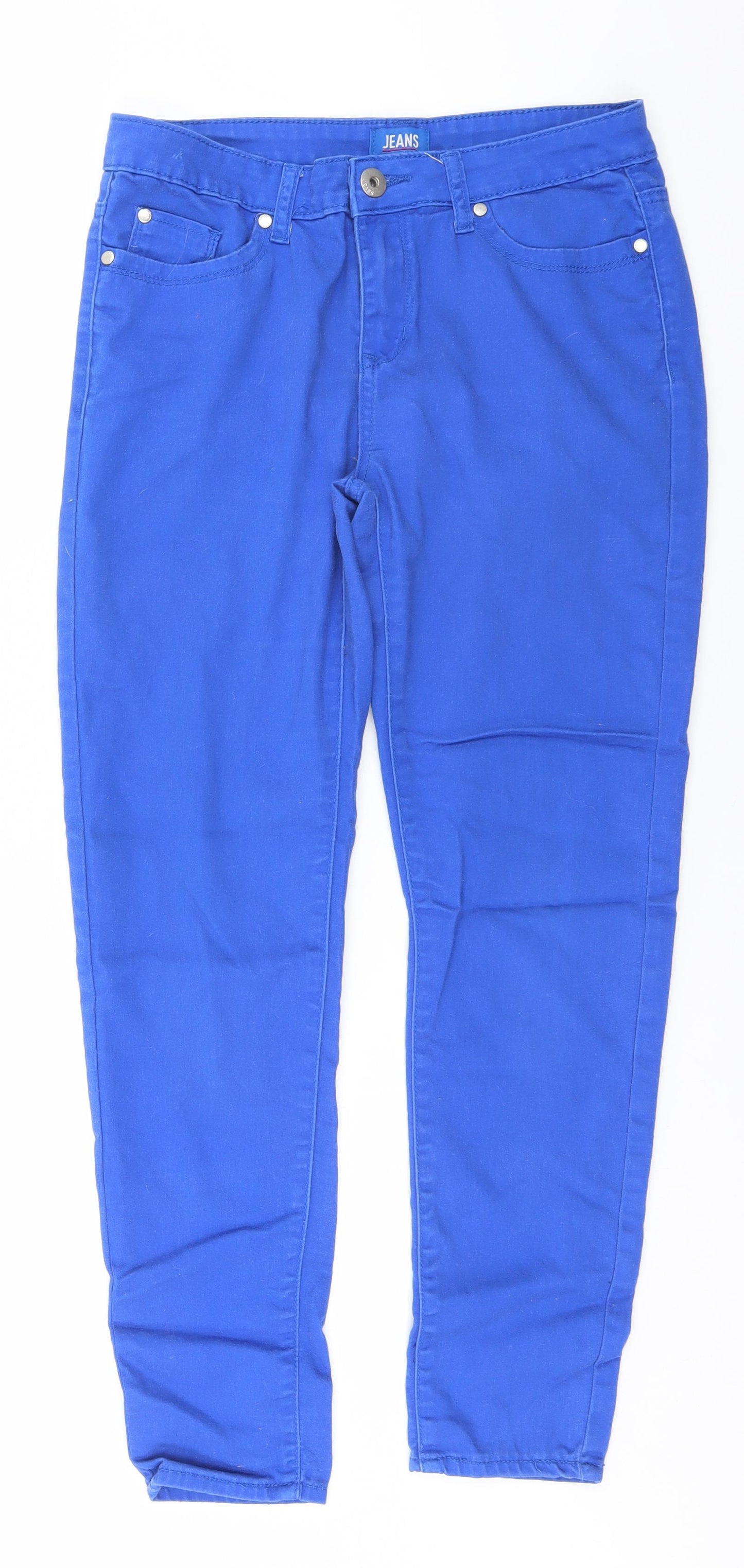 Jeans Womens Blue  Cotton Straight Jeans Size 10 L27 in Regular