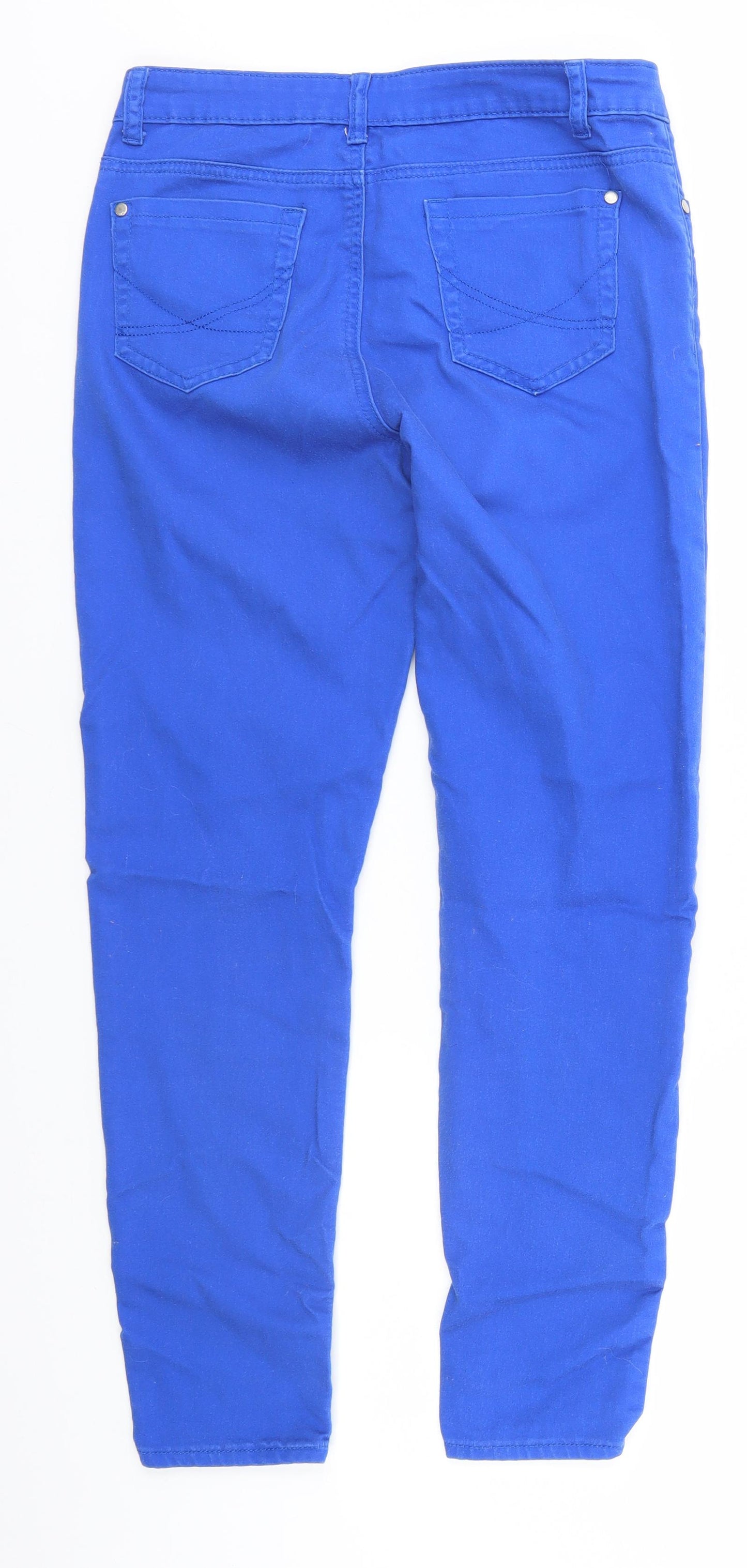 Jeans Womens Blue  Cotton Straight Jeans Size 10 L27 in Regular