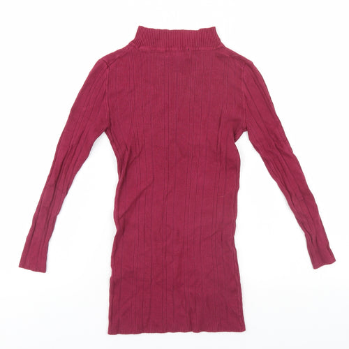Atmosphere Womens Pink High Neck  Viscose Pullover Jumper Size 8