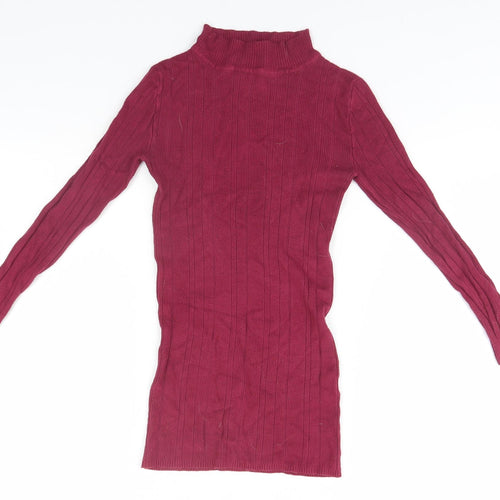 Atmosphere Womens Pink High Neck  Viscose Pullover Jumper Size 8