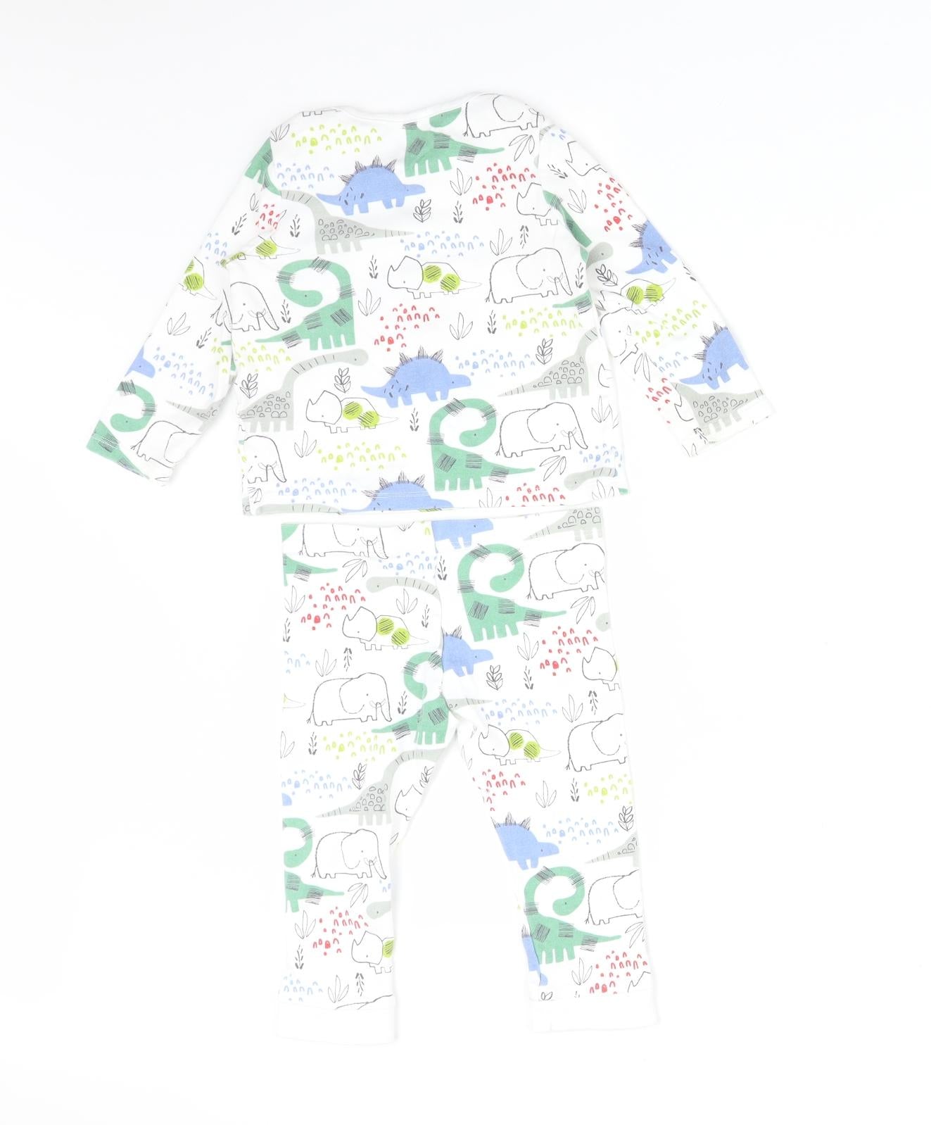 F&F Baby Multicoloured Animal Print Cotton Trousers Set Outfit/Set Size 12-18 Months   - ANIMALS