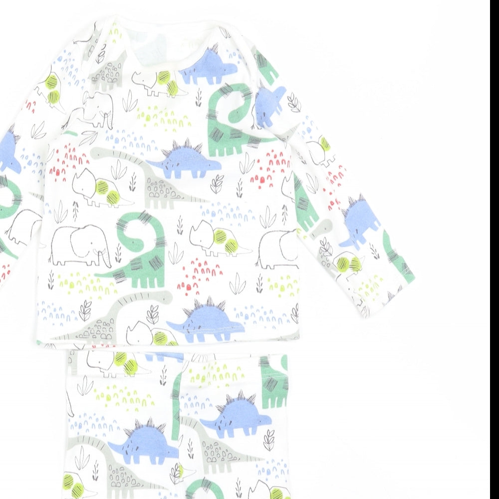 F&F Baby Multicoloured Animal Print Cotton Trousers Set Outfit/Set Size 12-18 Months   - ANIMALS
