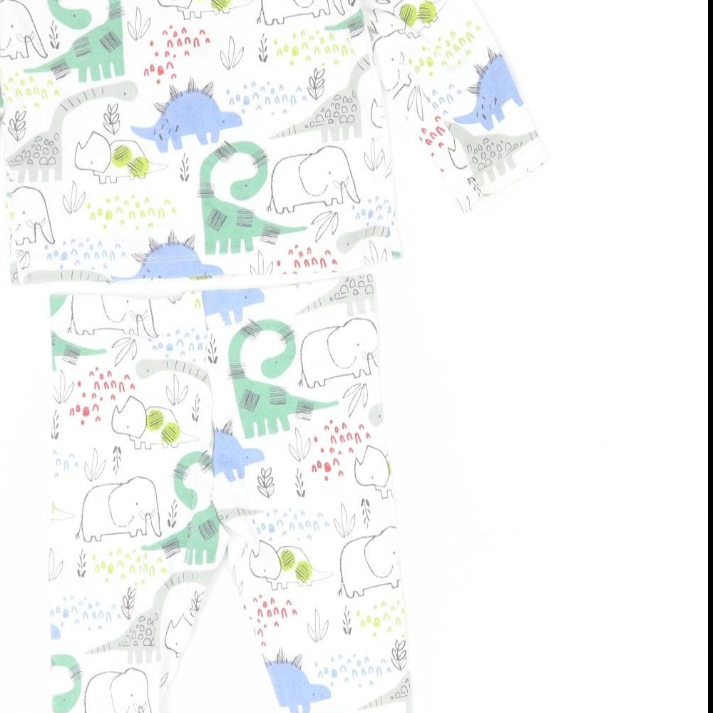 F&F Baby Multicoloured Animal Print Cotton Trousers Set Outfit/Set Size 12-18 Months   - ANIMALS