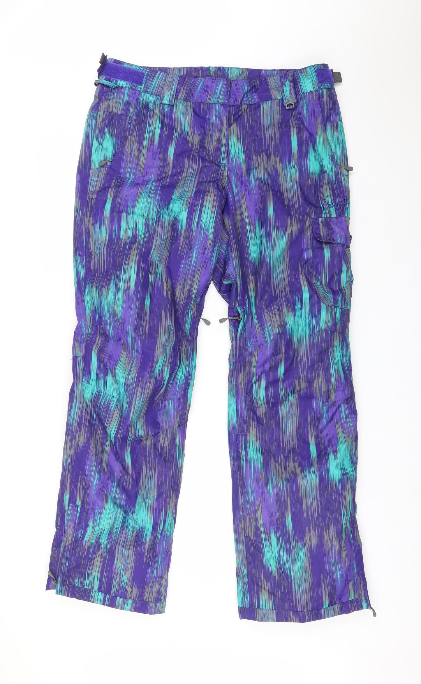 AQUABASE Womens Multicoloured Fair Isle Polyester Trousers  Size M L32 in Regular