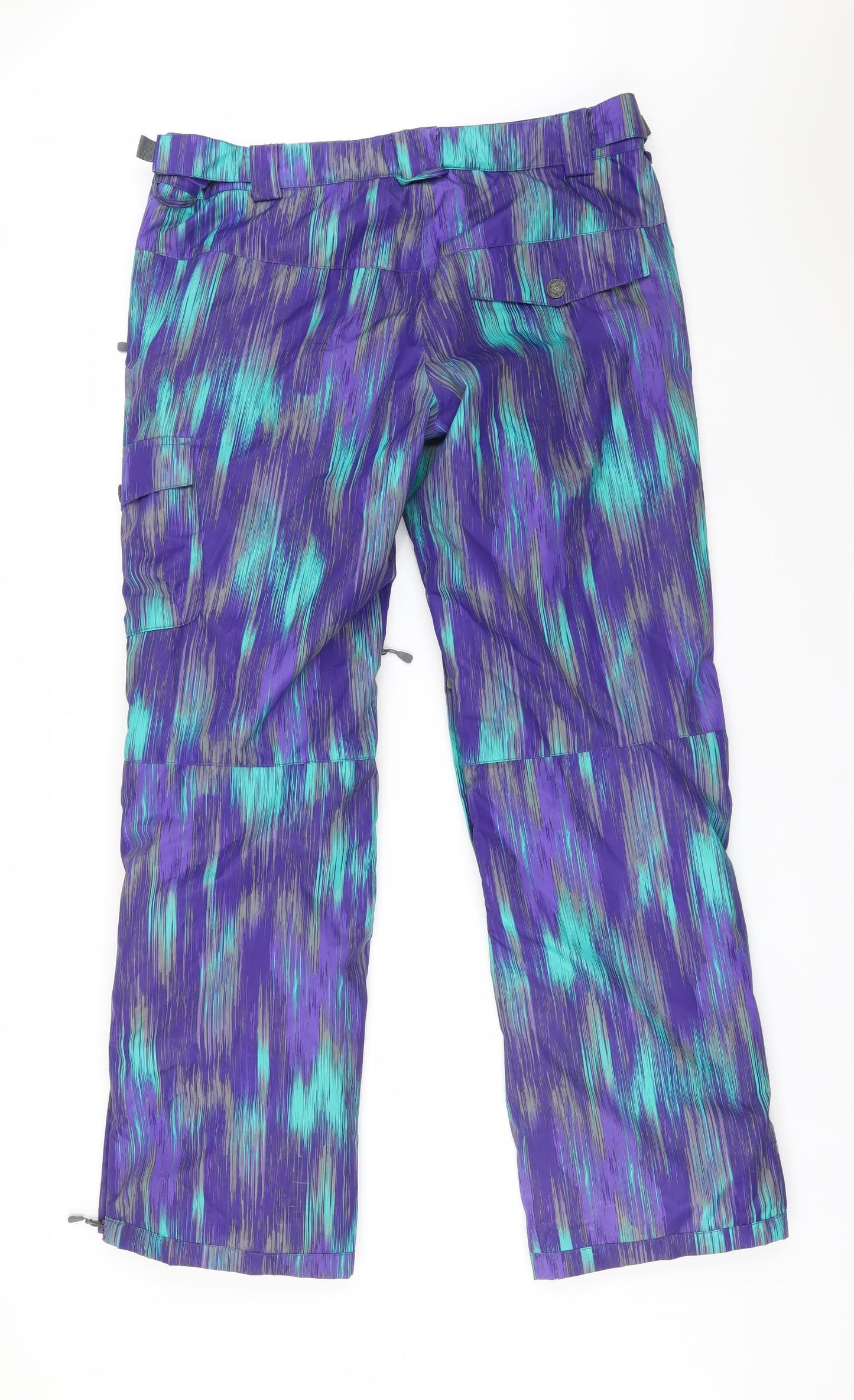 AQUABASE Womens Multicoloured Fair Isle Polyester Trousers  Size M L32 in Regular