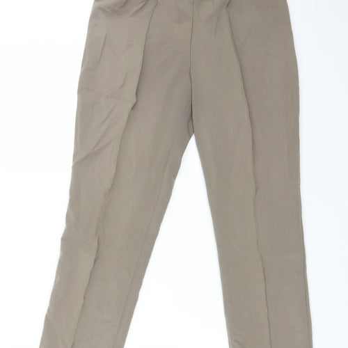 Classic Womens Brown  Polyester Trousers  Size 10 L25 in Regular