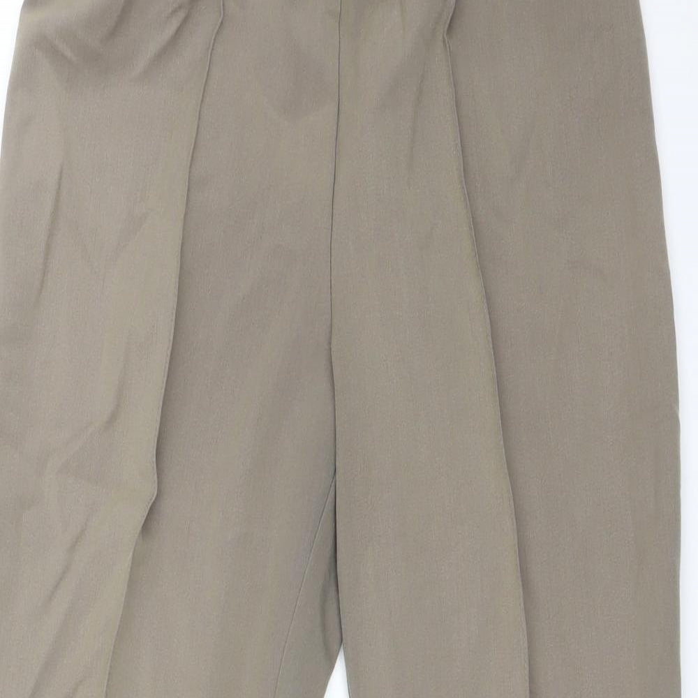 Classic Womens Brown  Polyester Trousers  Size 10 L25 in Regular