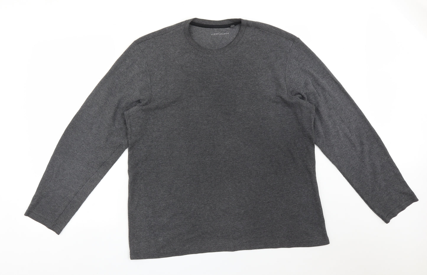 BHS Mens Grey Solid Polyester  Pyjama Top Size M