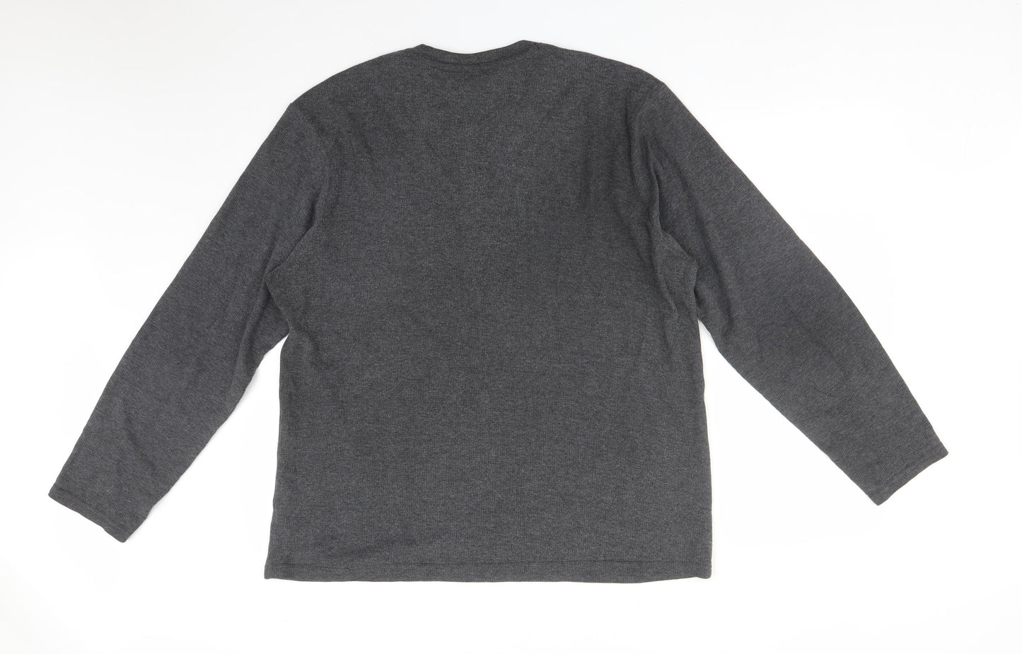 BHS Mens Grey Solid Polyester  Pyjama Top Size M