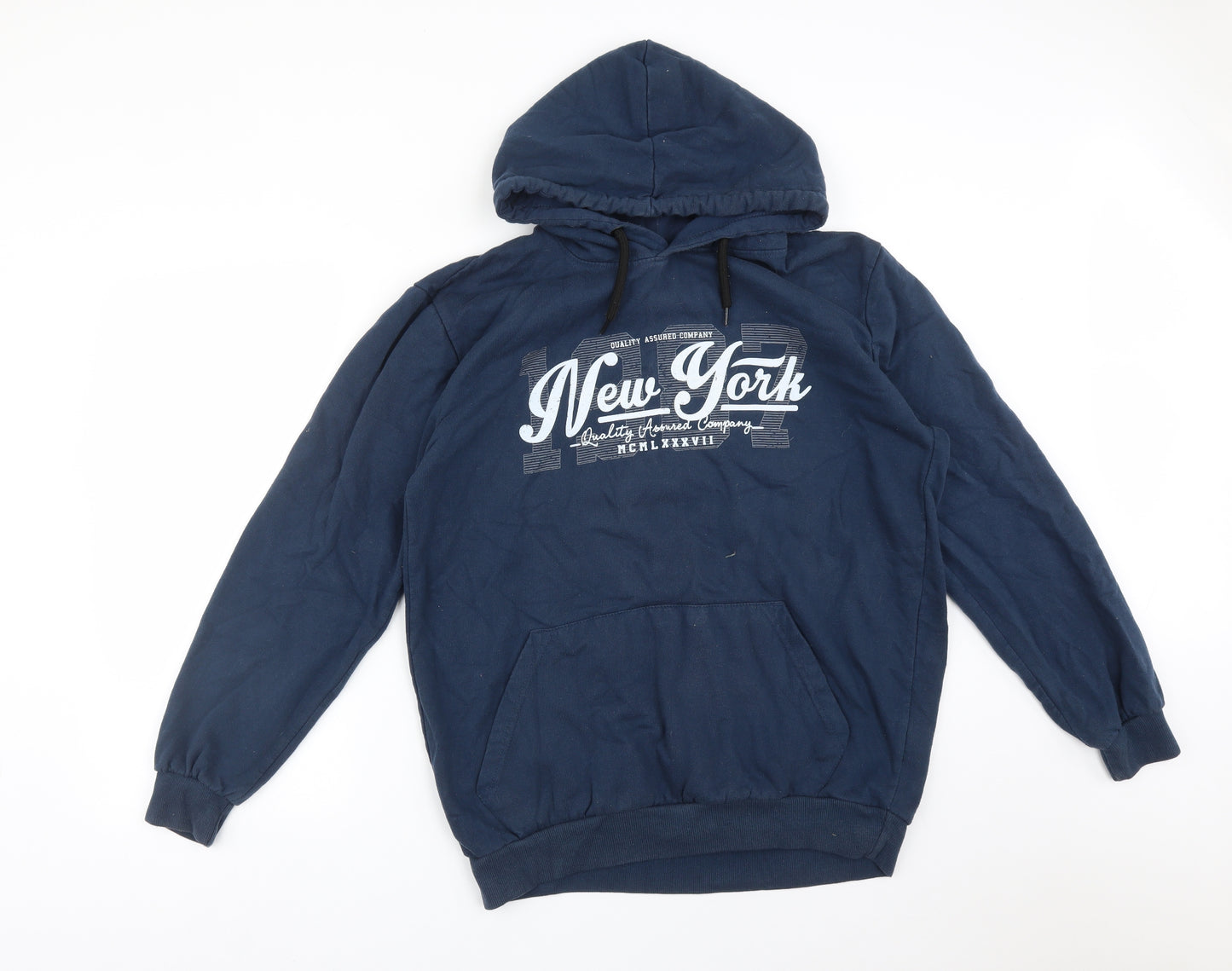 PEP&CO Mens Blue  Cotton Pullover Hoodie Size L   - NEW YORK