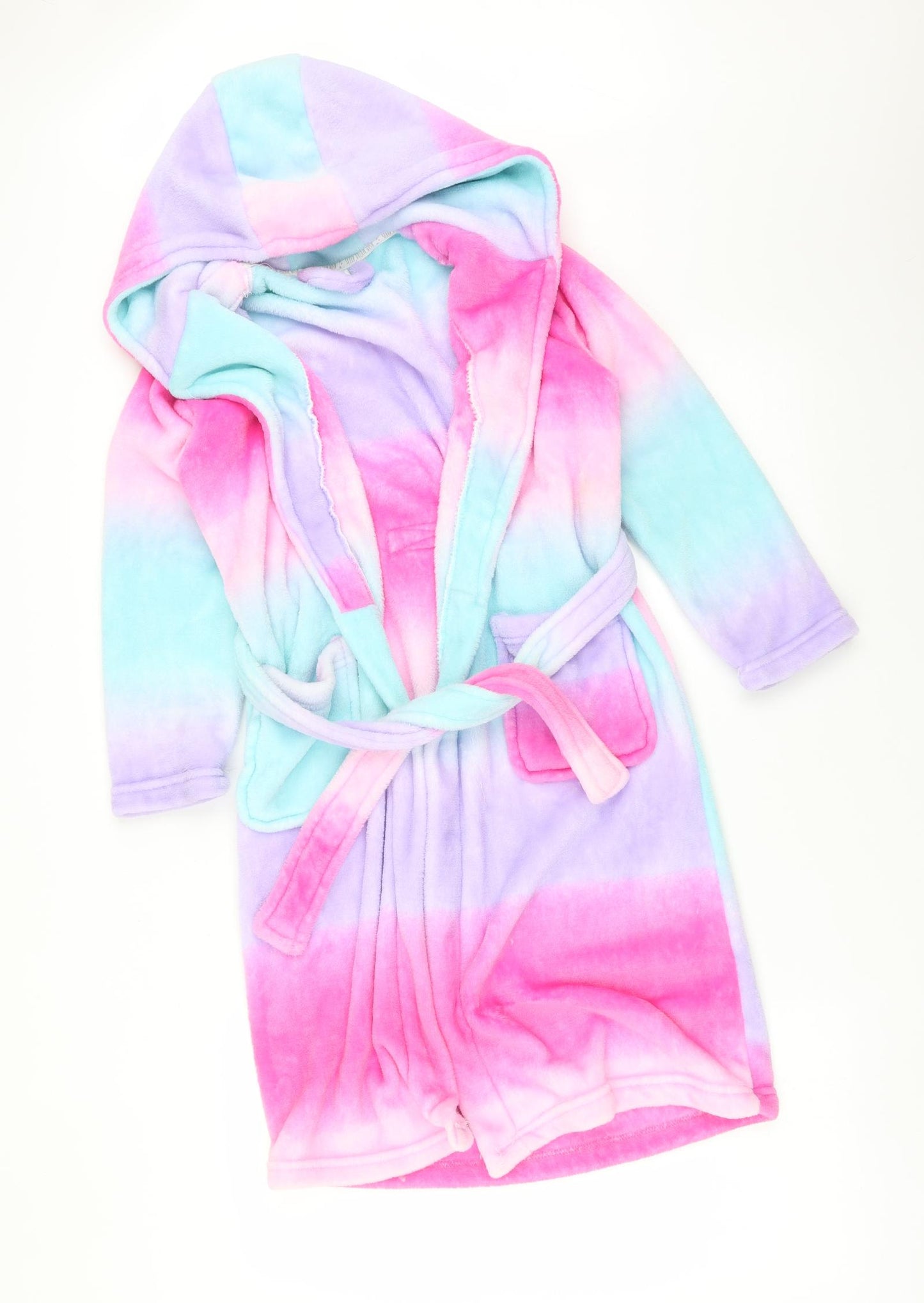 TESCO Girls Multicoloured Solid Polyester  Robe Size 9-10 Years