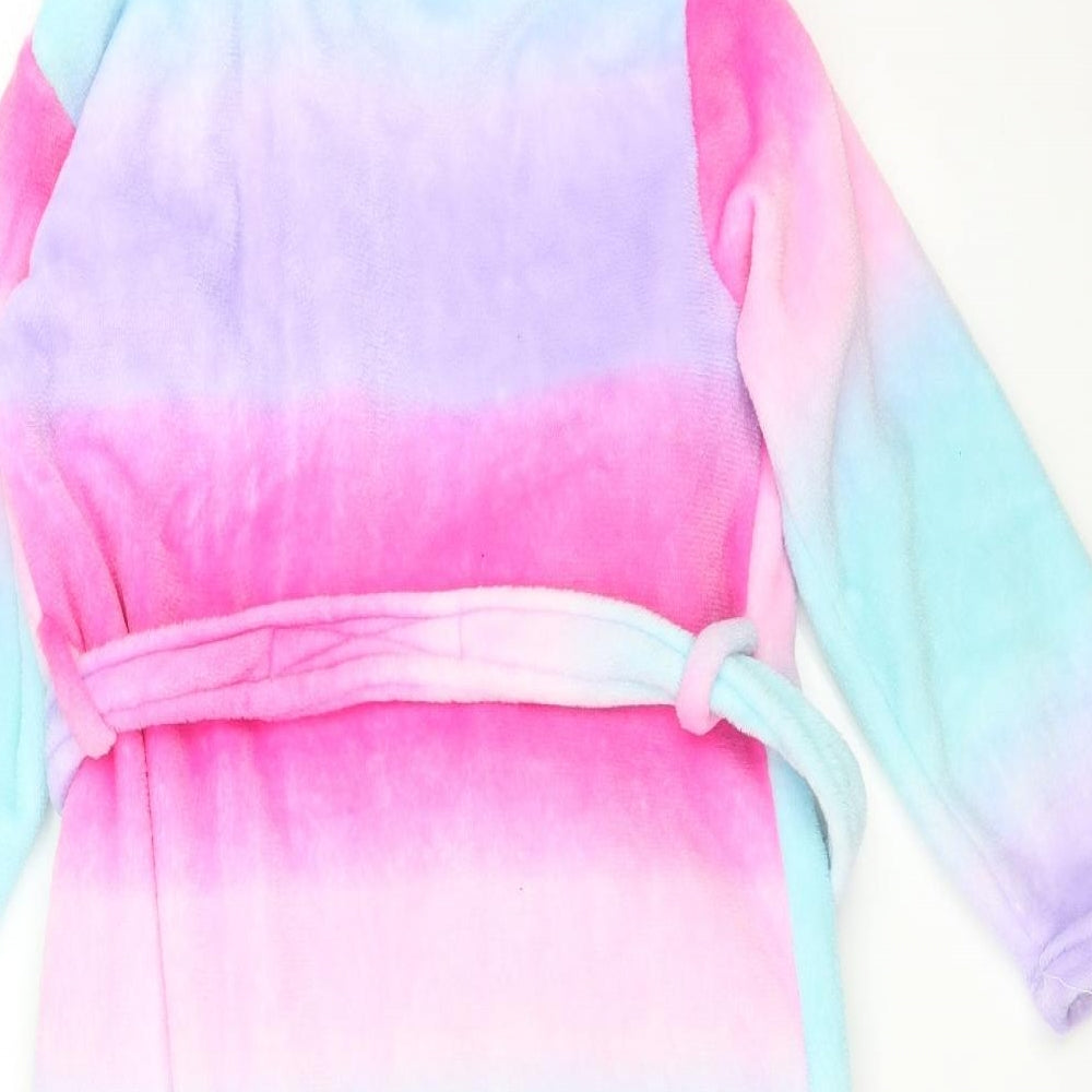 TESCO Girls Multicoloured Solid Polyester  Robe Size 9-10 Years