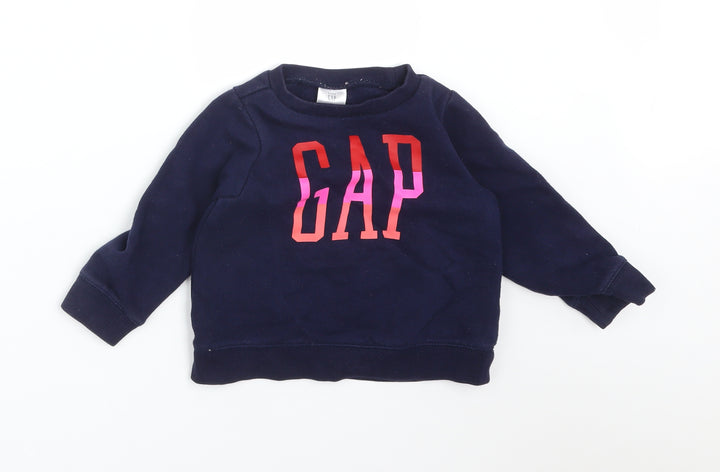 Gap Boys Blue Cotton Pullover Sweatshirt Size 3 Years