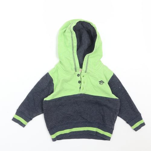 Blue Zoo Boys Multicoloured Colourblock Cotton Pullover Jumper Size 12-18 Months