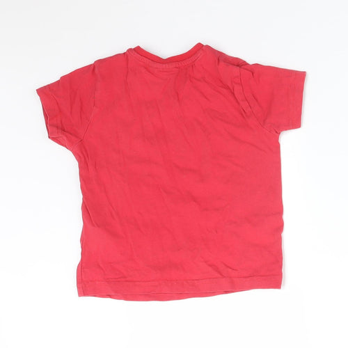 Primark Baby Red  Cotton Basic T-Shirt Size 18-24 Months Round Neck  - STAR WARS THE FORCE IS STRONG WITH THIS ONE