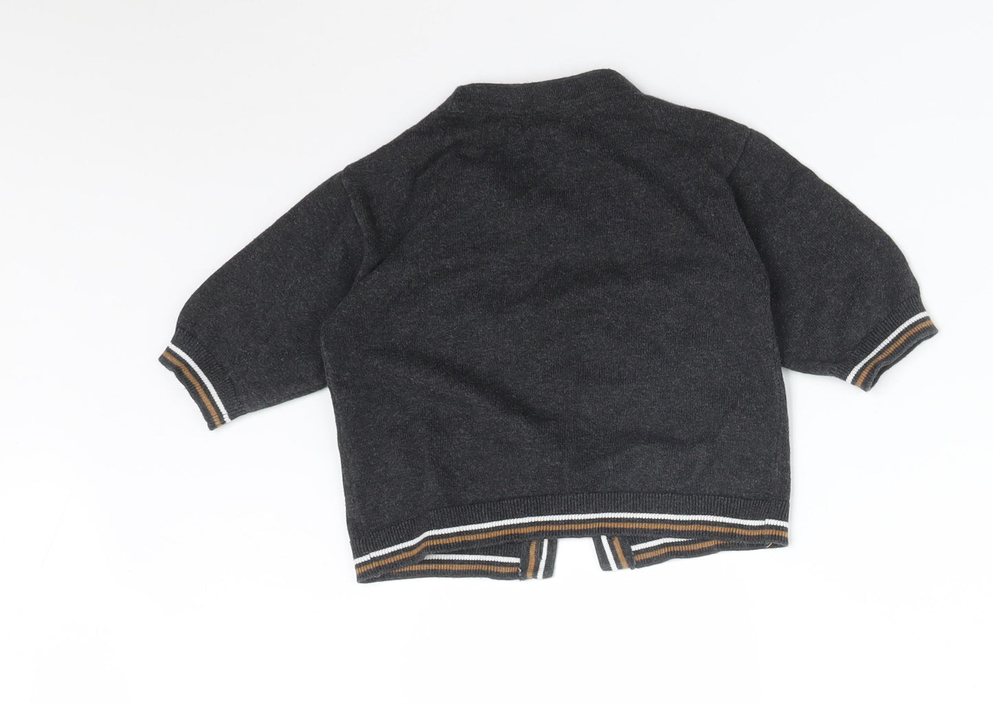 NEXT Baby Grey  Cotton Cardigan Jumper Size 6-9 Months