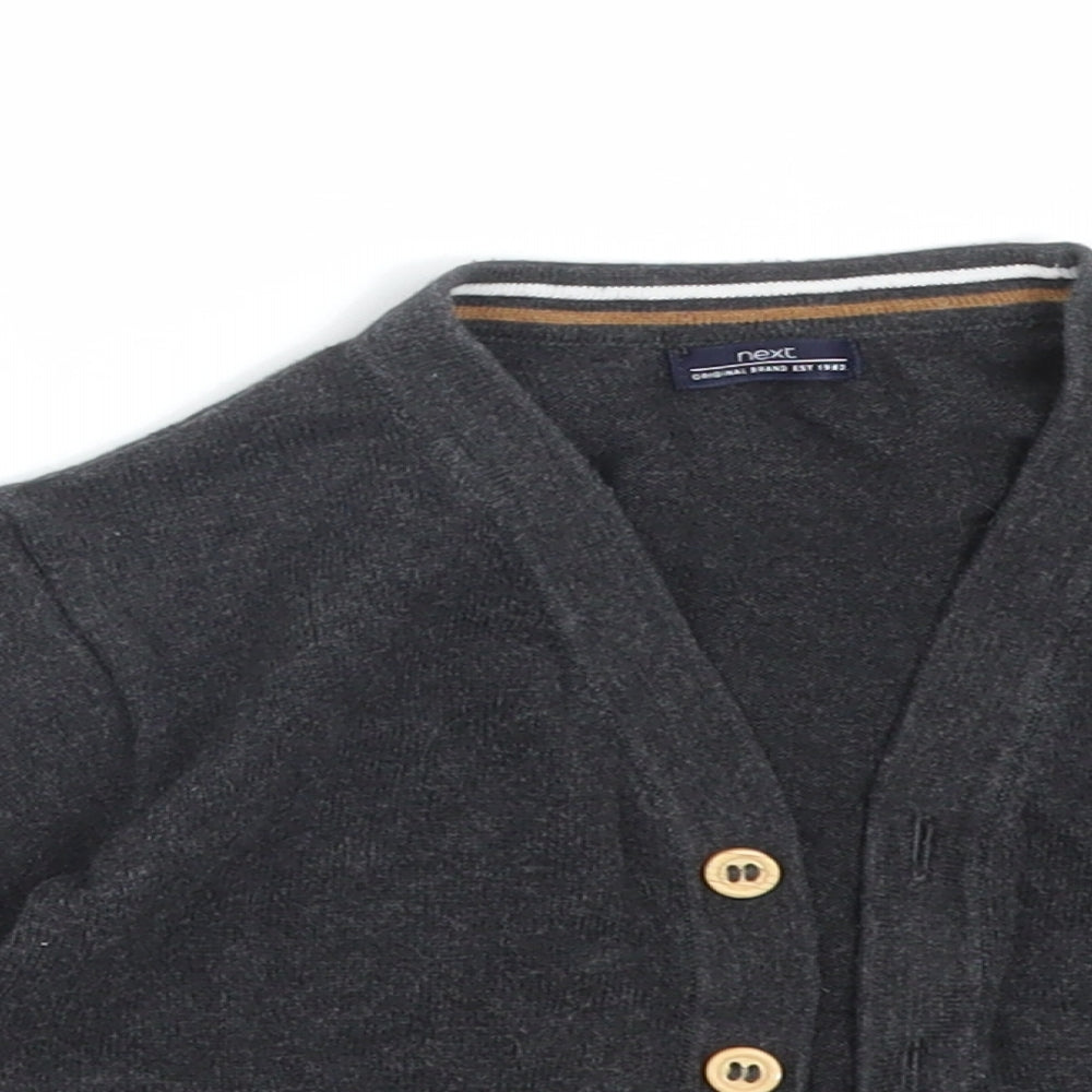 NEXT Baby Grey  Cotton Cardigan Jumper Size 6-9 Months