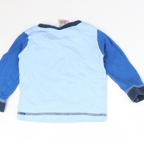 Disney Baby Blue  Cotton Basic T-Shirt Size 6-9 Months Round Neck  - FULL OF SMILES