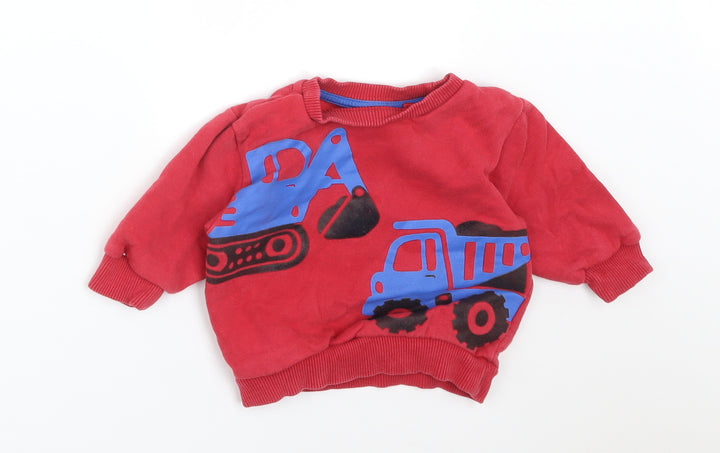 NEXT Baby Red Cotton Pullover Jumper Size 6-9 Months - TRACTOR