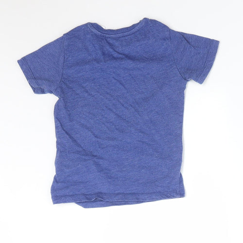 H&M Boys Blue  Cotton Basic T-Shirt Size 24 Months Round Neck  - STAR WARS