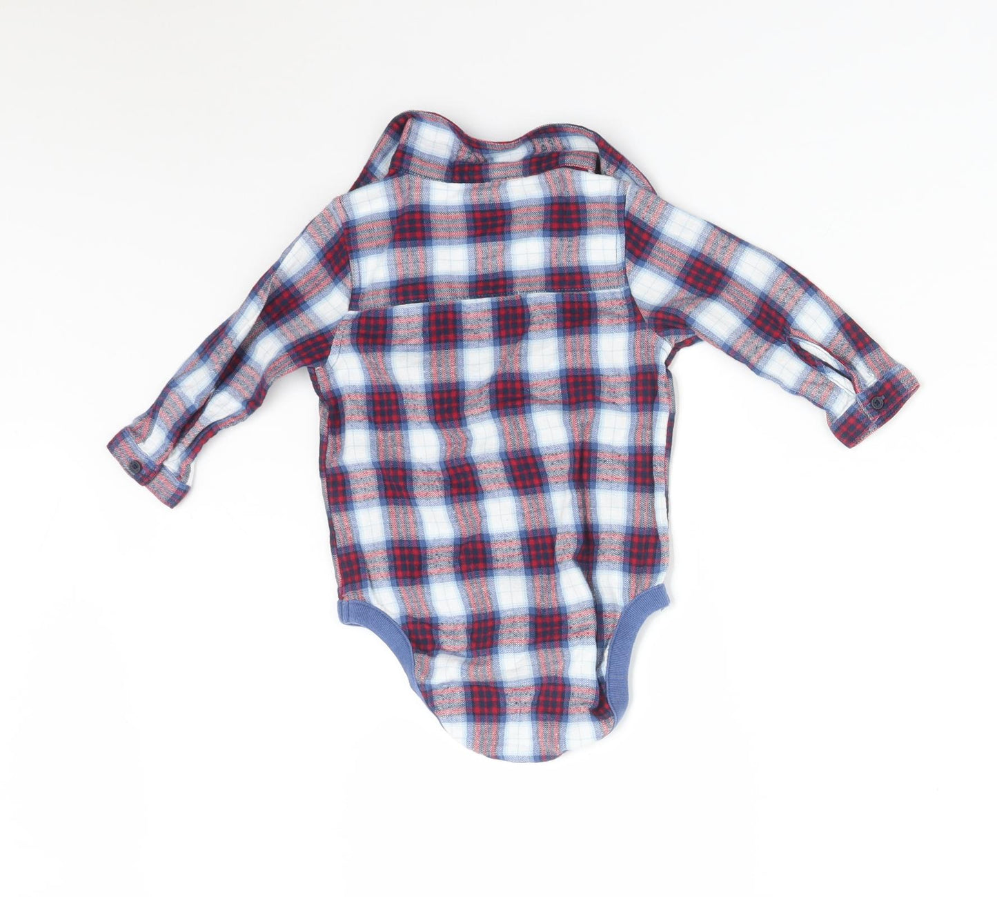 NEXT Boys Multicoloured Check Cotton Babygrow One-Piece Size 6-9 Months