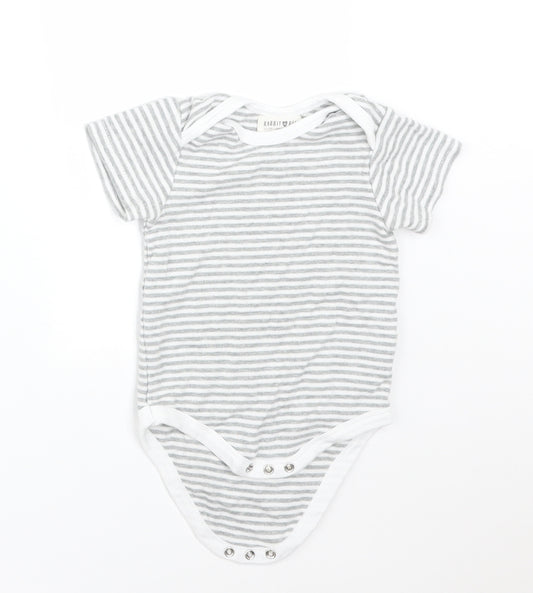 RABBIT BEAR Baby Multicoloured Striped Cotton Babygrow One-Piece Size 6-9 Months