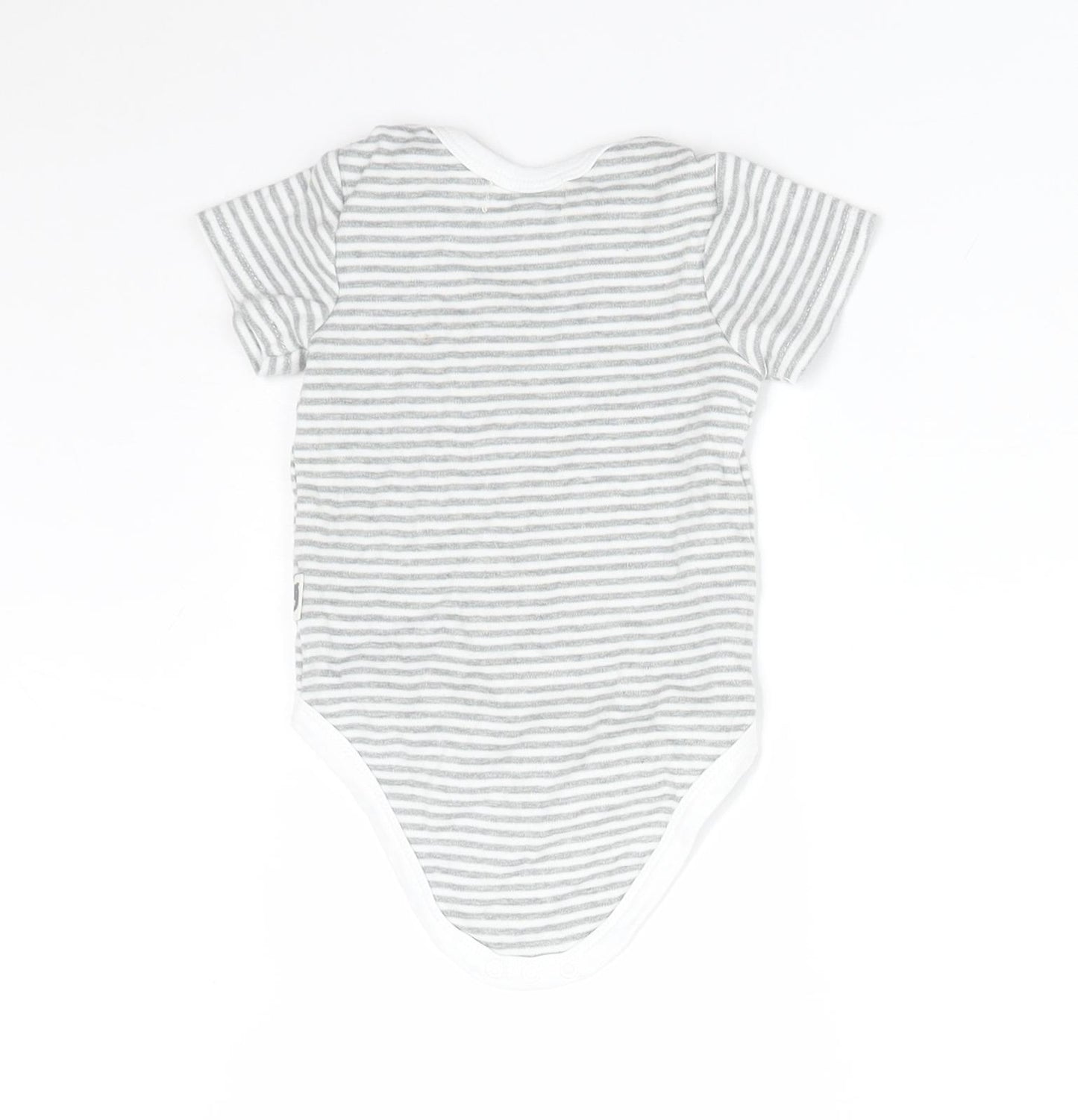 RABBIT BEAR Baby Multicoloured Striped Cotton Babygrow One-Piece Size 6-9 Months