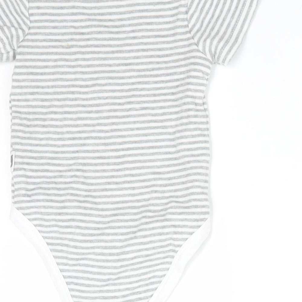 RABBIT BEAR Baby Multicoloured Striped Cotton Babygrow One-Piece Size 6-9 Months