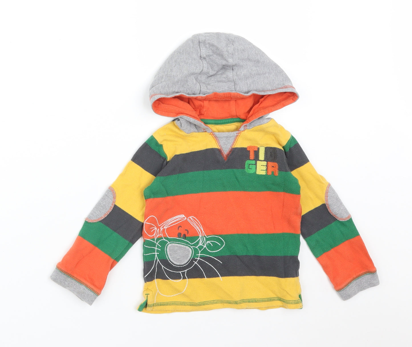 George Baby Multicoloured Striped Cotton Pullover Jumper Size 18-24 Months   - TIGGER