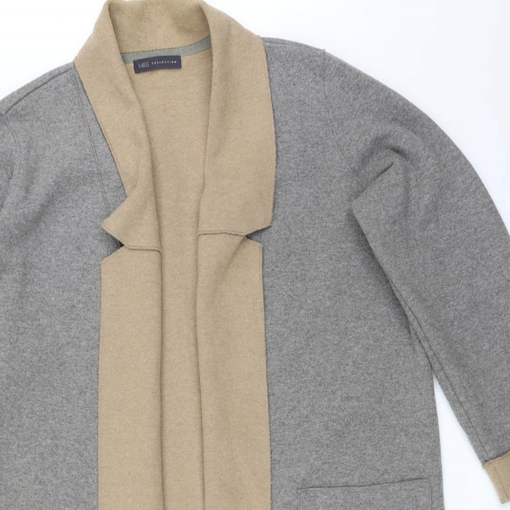 M&S Womens Grey   Overcoat Coat Size XL