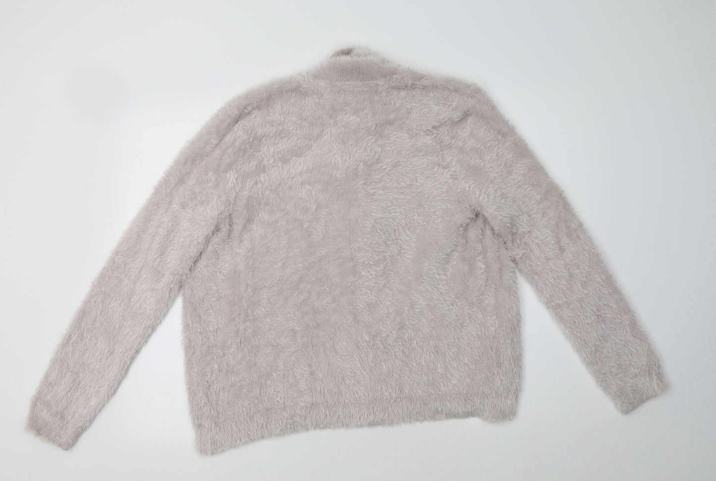 M&S Womens Pink V-Neck  Polyamide Cardigan Jumper Size 12