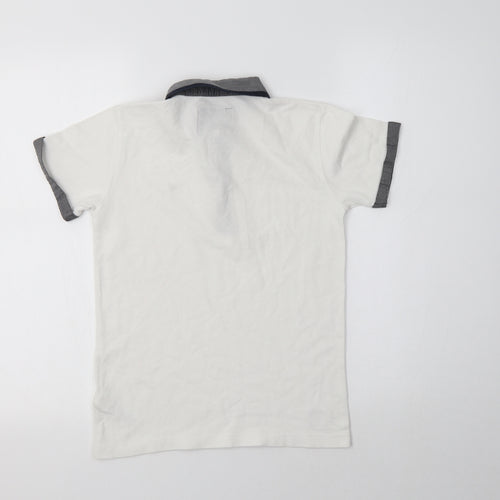 John Roc Boys White  Cotton Basic Polo Size 9-10 Years Collared