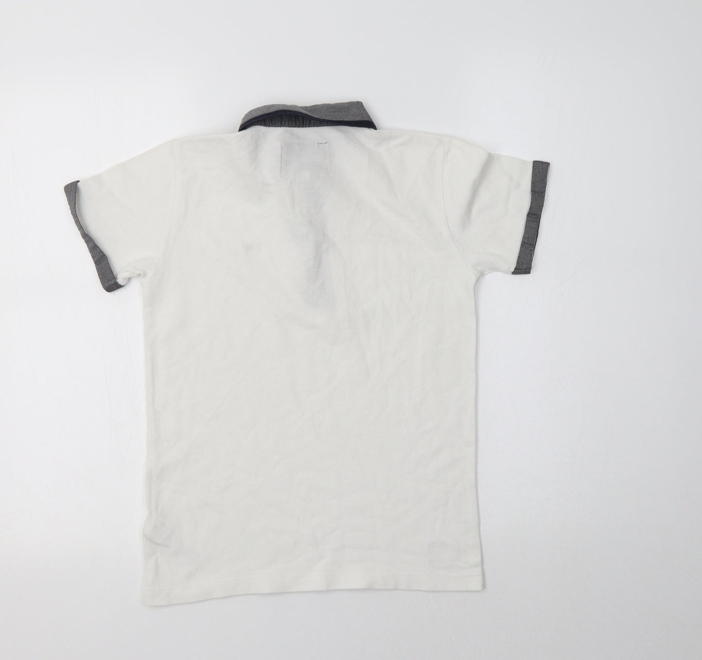 John Roc Boys White  Cotton Basic Polo Size 9-10 Years Collared