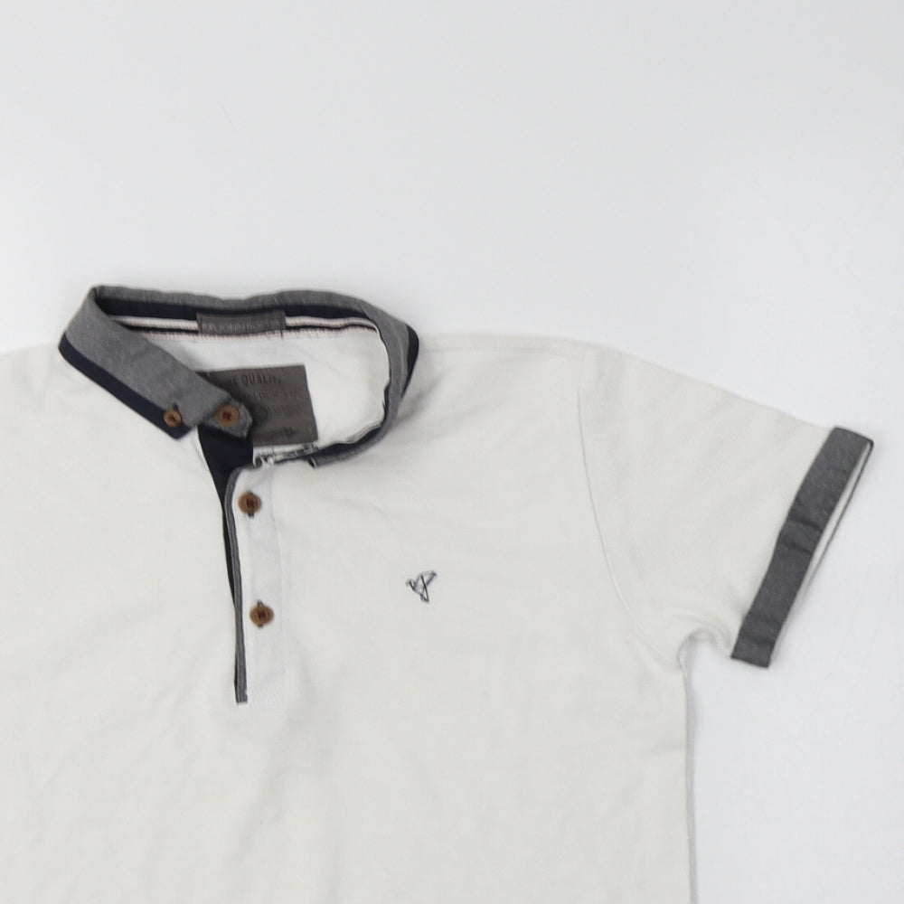 John Roc Boys White  Cotton Basic Polo Size 9-10 Years Collared