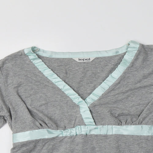 Lepel Womens Grey  Cotton Top Pyjama Top Size 12