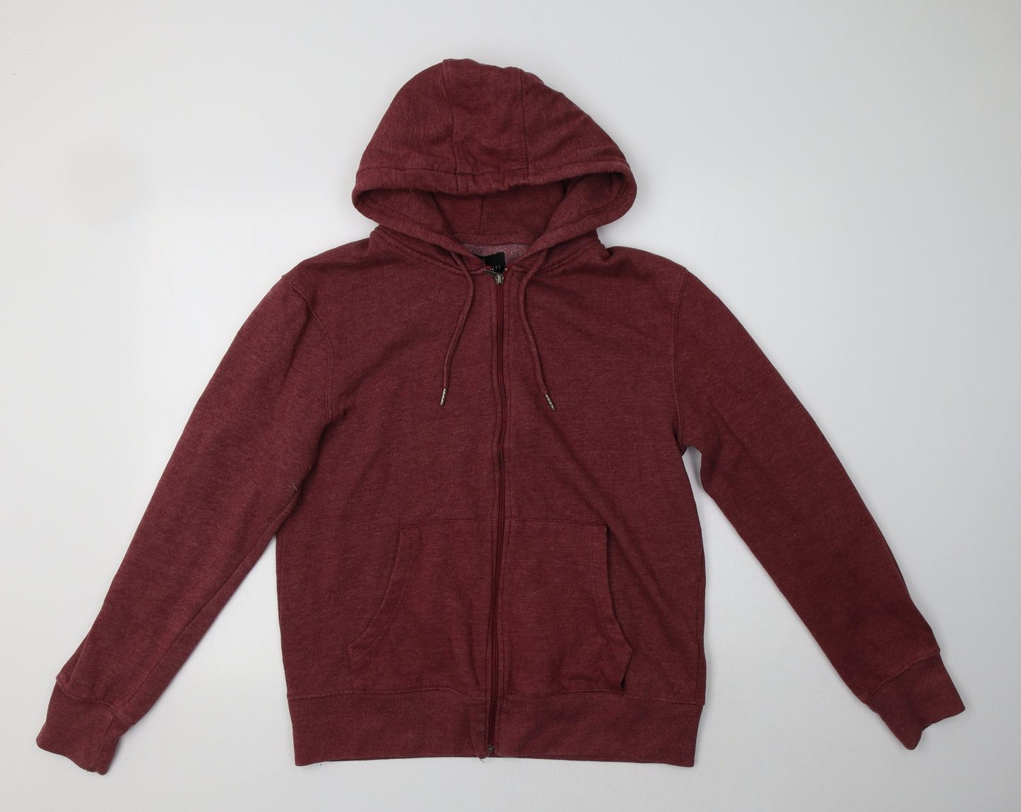S&J Womens Red  Cotton Full Zip Hoodie Size L