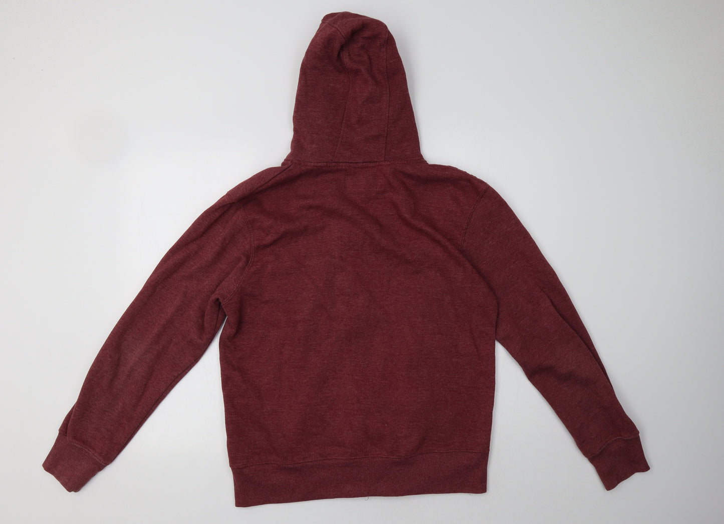 S&J Womens Red  Cotton Full Zip Hoodie Size L