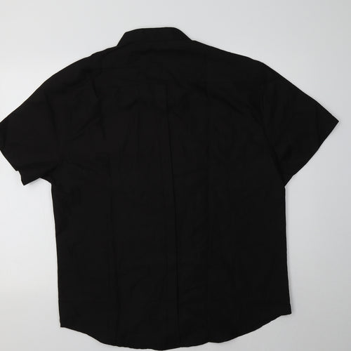 Preworn Womens Black  Polyester Basic Blouse Size 2XL Mock Neck