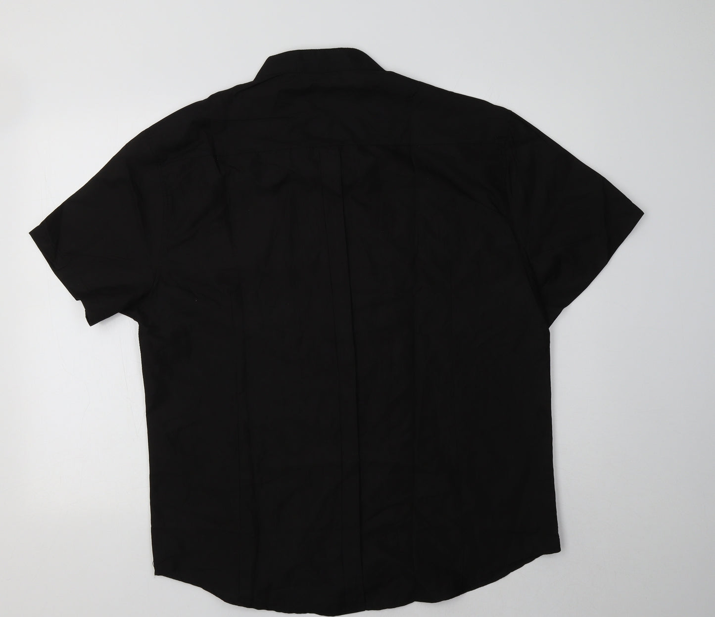 Preworn Womens Black  Polyester Basic Blouse Size 2XL Mock Neck